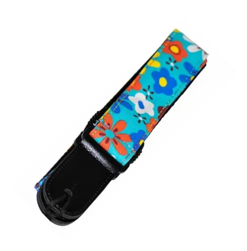 Pasek do Ukulele Niebieski Kwiat - Ambra PE-A96