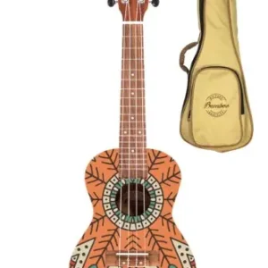 Ukulele Koncertowe Bamboo Orange MANDALA + Pokrowiec