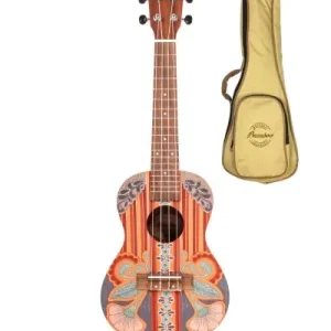 Ukulele Koncertowe Bamboo Vintage WZORY + POKROWIEC