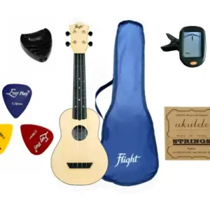 Ukulele Sopranowe Flight TUS35 NAT + Zestaw Akcesoriów