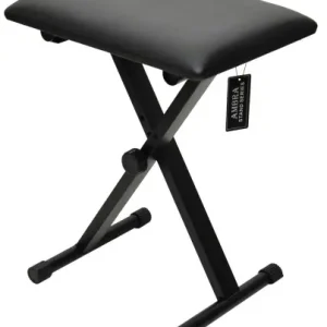 Ława Do Pianina Keyboardu Ambra AM-90 Czarna Regulowana