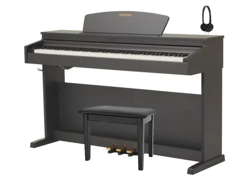 Pianino Cyfrowe Dynatone SLP-175 Czarne + Ława i Słuchawki