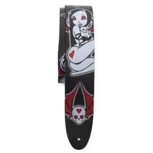 Pasek do Gitary - Perri's 11053 2,5" Temptation Hearts David Bollt Direct To Leather