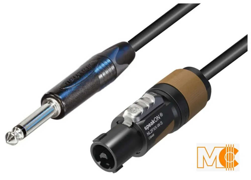 MC Audio GS1N 3 - przewód głośnikowy 2x1,5mm2 3m, jack-speakon złącza Neutrik
