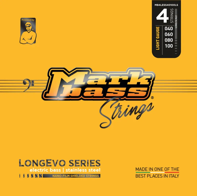 Markbass LongEvo Nano-film Steel 4 40-100 - struny powlekane do gitary basowej czterostrunowej