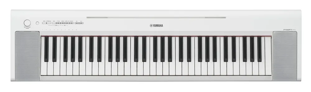 Yamaha NP-15 WH Piaggero - przenośne pianino cyfrowe 5 oktaw z półważoną klawiaturą