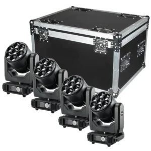 Flash MH WASHBE LED 740PRO - SET4 głowica obrotowa Wash 7 x 40W RGBWA case 4 szt.
