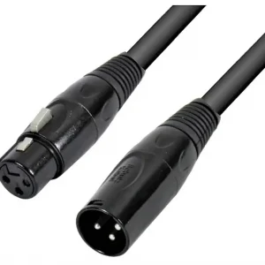 MC Audio MS10SB 17 DMX - przewód DMX 17m, 110 Ohm, XLR-XLR 3-pin 17m, złącza czarne