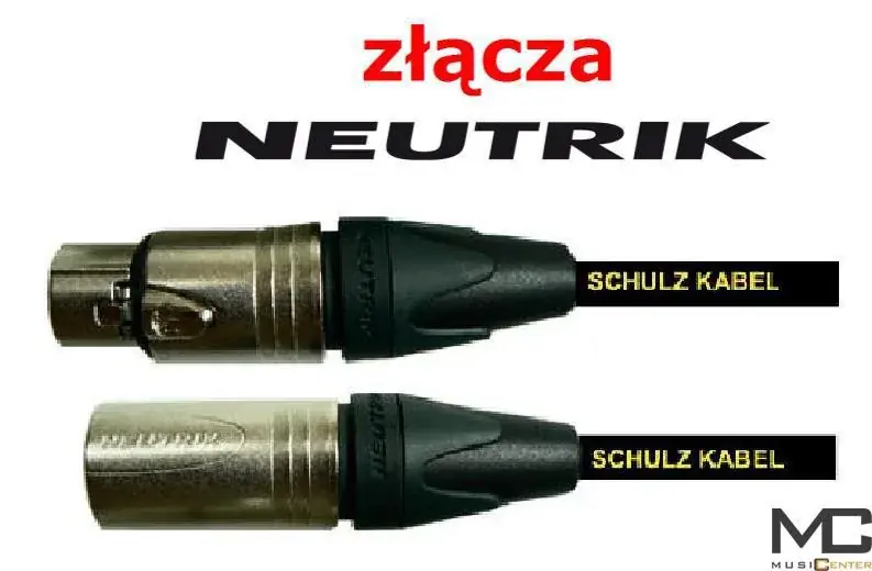 Schulz-Kabel RBM 3 - przewód mikrofonowy 3m, symetryczny XLR-XLR, złącza Neutrik, 2x0,5mm2