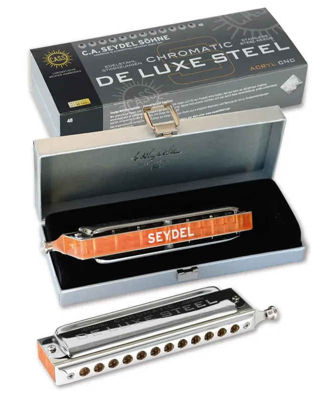 Seydel Chromatic De Luxe Steel 48 G - harmonijka ustna G/Gis-dur
