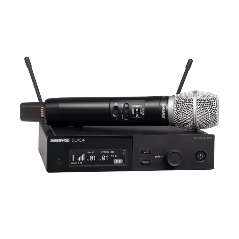 Shure SLXD24E/SM86-G59 - Cyfrowy system bezprzewodowy z nadajnikiem/mikrofonem "do ręki" SM86 (470-514 MHz)