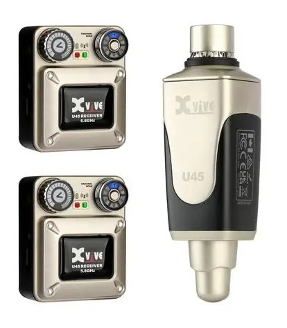 XVive U45 In-Ear Monitor Wireless System 5.8 GHz zestaw nadajnik + 2x odbiornik system odłuch bezprzewodowy monitoring
