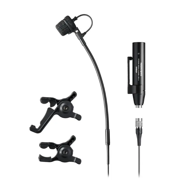 Audio-technica ATM355VF - Mikrofon pojemnościowy do skrzypiec i fletu na gęsiej szyii z uchwytem, wtyk cW
