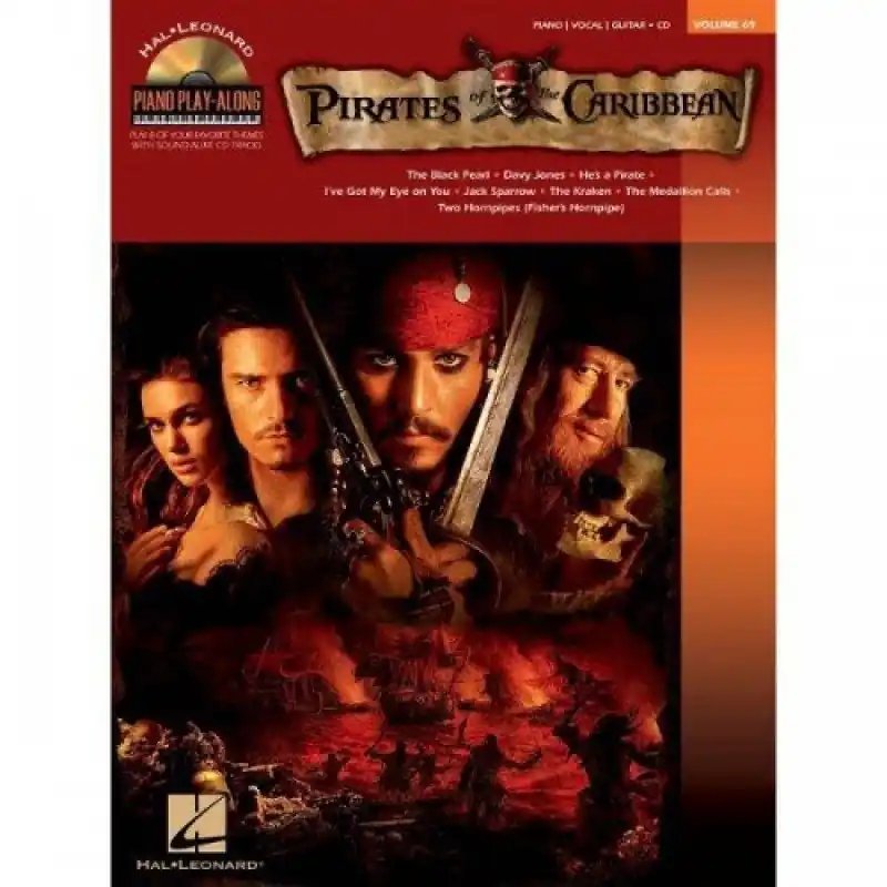 Hal Leonard Pirates of the Caribbean - Piano Play-Along Volume 69 - nuty na fortepian (+ płyta CD)