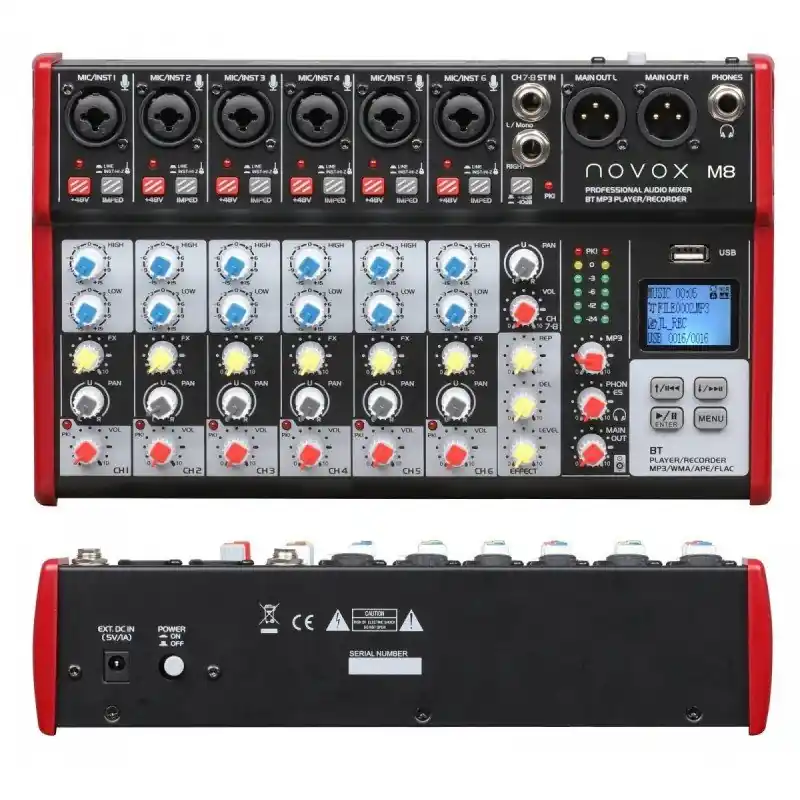 Novox M8 MKII mikser BT/MP3/USB