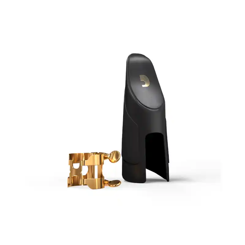 D'Addario Rico H-Ligature & Cap Tenor Saxophone Gold ligatura saksofonu tenorowego złota kapturek