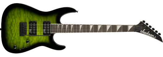 Jackson Dinky JS20 DKQ 2PT Amaranth Fingerboard Transparent Green Burst